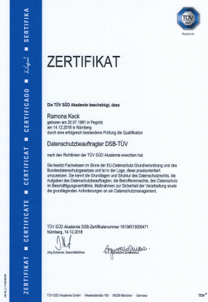 TUV-Zertifikat